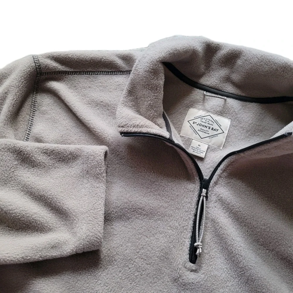 St. John's Bay XL Men's Quarter-Zip Fleece‎ Pullover Normcore Gorpcore Soft